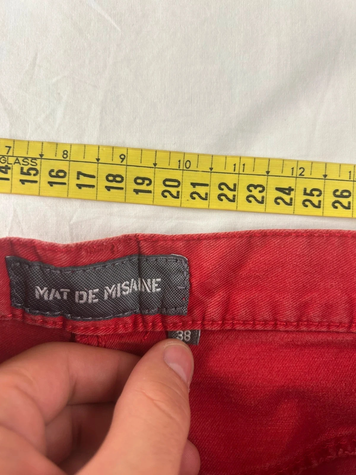 Mat de Misaine matte red skinny jeans size 38 – photo 9